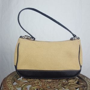 Coach Purse Mini Bag Black Tan Cream